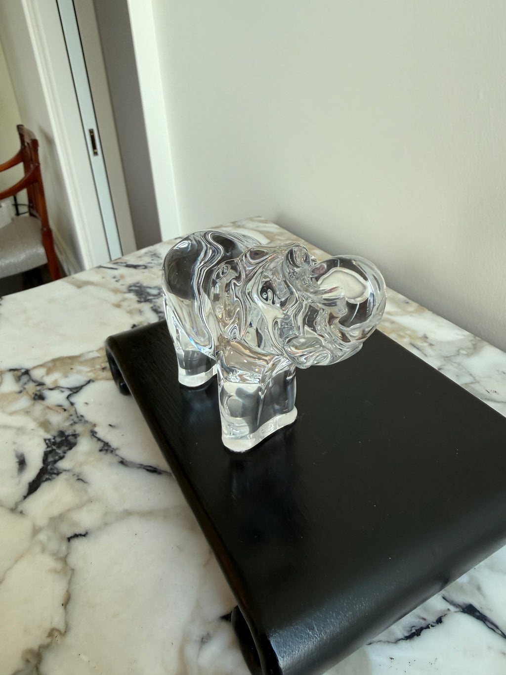 Baccarat Crystal Clear Elephant Figurine