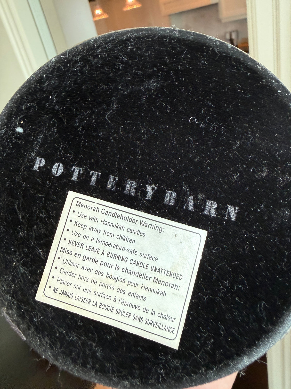 Pottery Barn Menorah