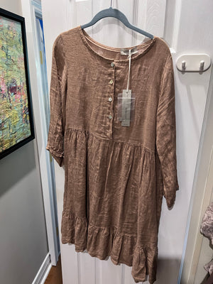 BRAND NEW Antonello Sono Beige Sun Dress from Italy, Size M