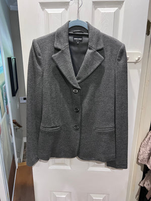 Giorgio Armani Grey Wool Blazer, Size 48