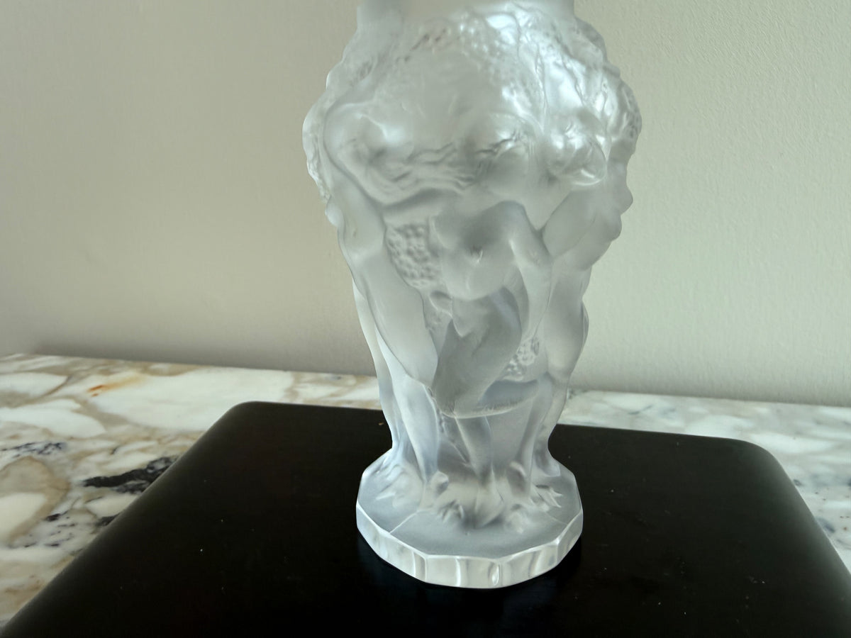 Heinrich Hoffmann for Desna "Ingrid" Frosted Glass Figural Vase - Bohemia Czech Republic- 5"h