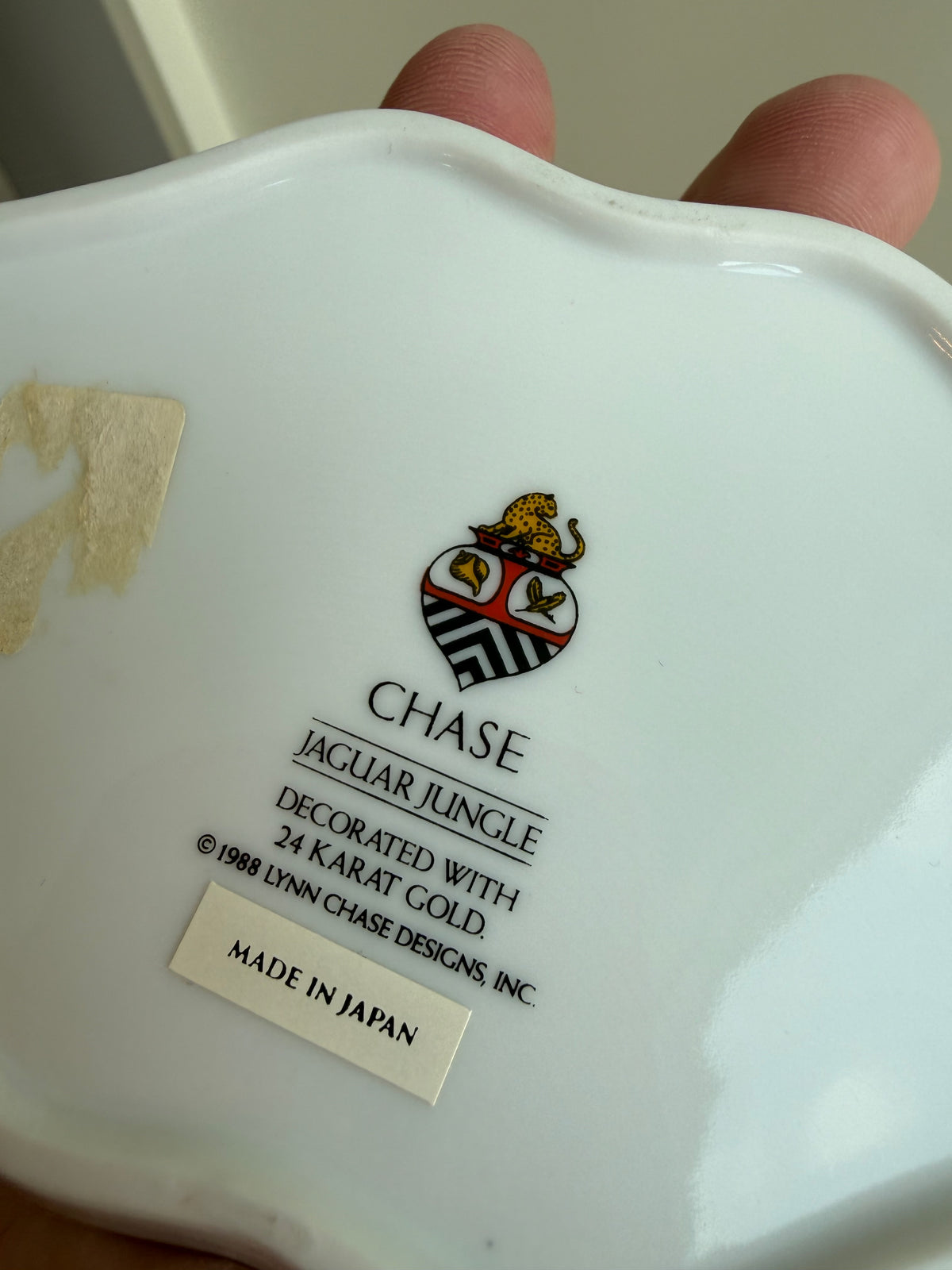 Lynn Chase "Jaguar Jungle" 24K Gold Porcelain Trinket Dish