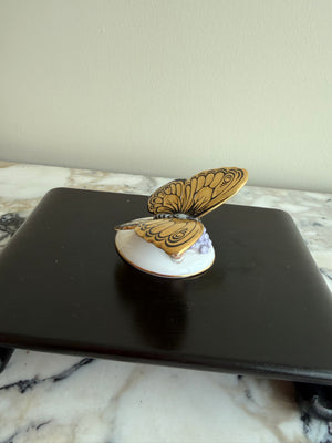 Vintage Rosenthal Art Deco Porcelain Butterfly Figurine with Gilt Wings