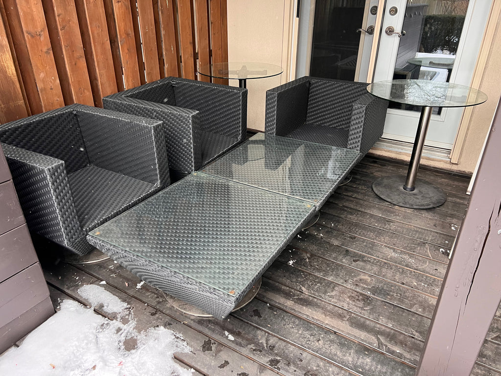 'Mountain House Furniture' 7 Piece Outdoor Patio Conversation Set (*cushions not included)