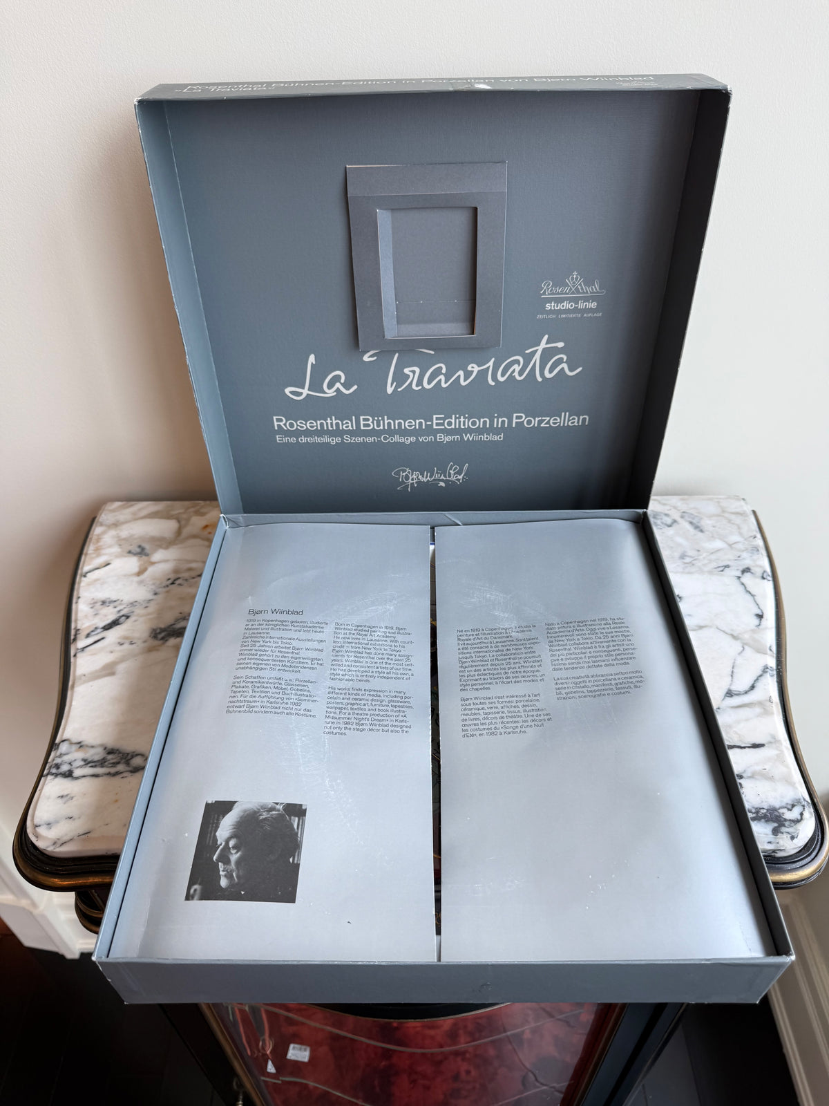 Rosenthal Studio-Line Bjørn Wiinblad "La Traviata" Limited Edition Porcelain Large Collector Plate with Box