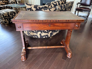 Antique Small Leather Top Mahogany Desk- (Purchased from Florentine Antiques in Toronto)
