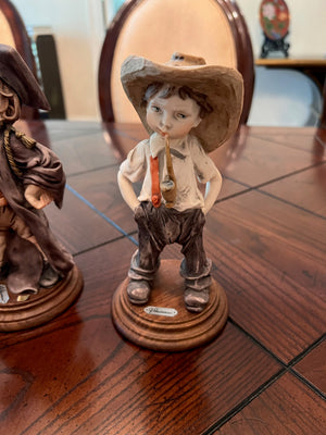 Giuseppe Armani Figurines 'The Graduate' & 'Boy Smoking a Pipe'