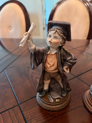 Giuseppe Armani Figurines 'The Graduate' & 'Boy Smoking a Pipe'