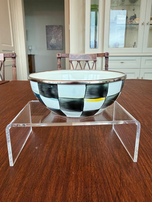 MacKenzie-Childs Courtly Check Enamel Small Everyday Bowl- 6"