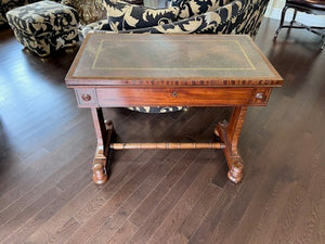 Antique Small Leather Top Mahogany Desk- (Purchased from Florentine Antiques in Toronto)