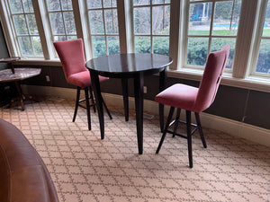 Bermex International Bar Height Table + Suede Bar Stools