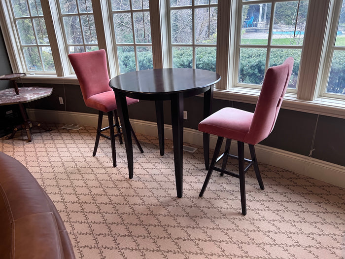 Bermex International Bar Height Table + Suede Bar Stools
