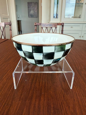 MacKenzie-Childs Courtly Check Enamel Small Everyday Bowl- 7.5"