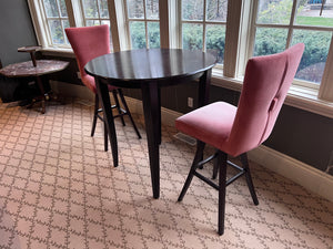 Bermex International Bar Height Table + Suede Bar Stools