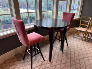 Bermex International Bar Height Table + Suede Bar Stools