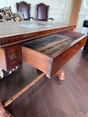 Antique Small Leather Top Mahogany Desk- (Purchased from Florentine Antiques in Toronto)