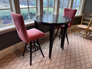 Bermex International Bar Height Table + Suede Bar Stools