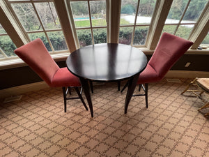 Bermex International Bar Height Table + Suede Bar Stools