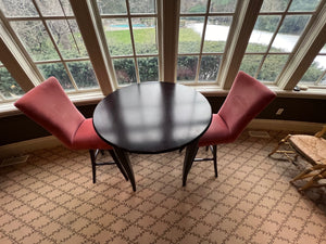 Bermex International Bar Height Table + Suede Bar Stools