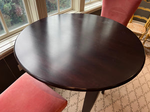 Bermex International Bar Height Table + Suede Bar Stools