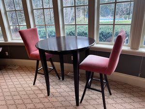 Bermex International Bar Height Table + Suede Bar Stools