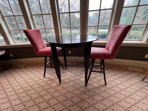 Bermex International Bar Height Table + Suede Bar Stools