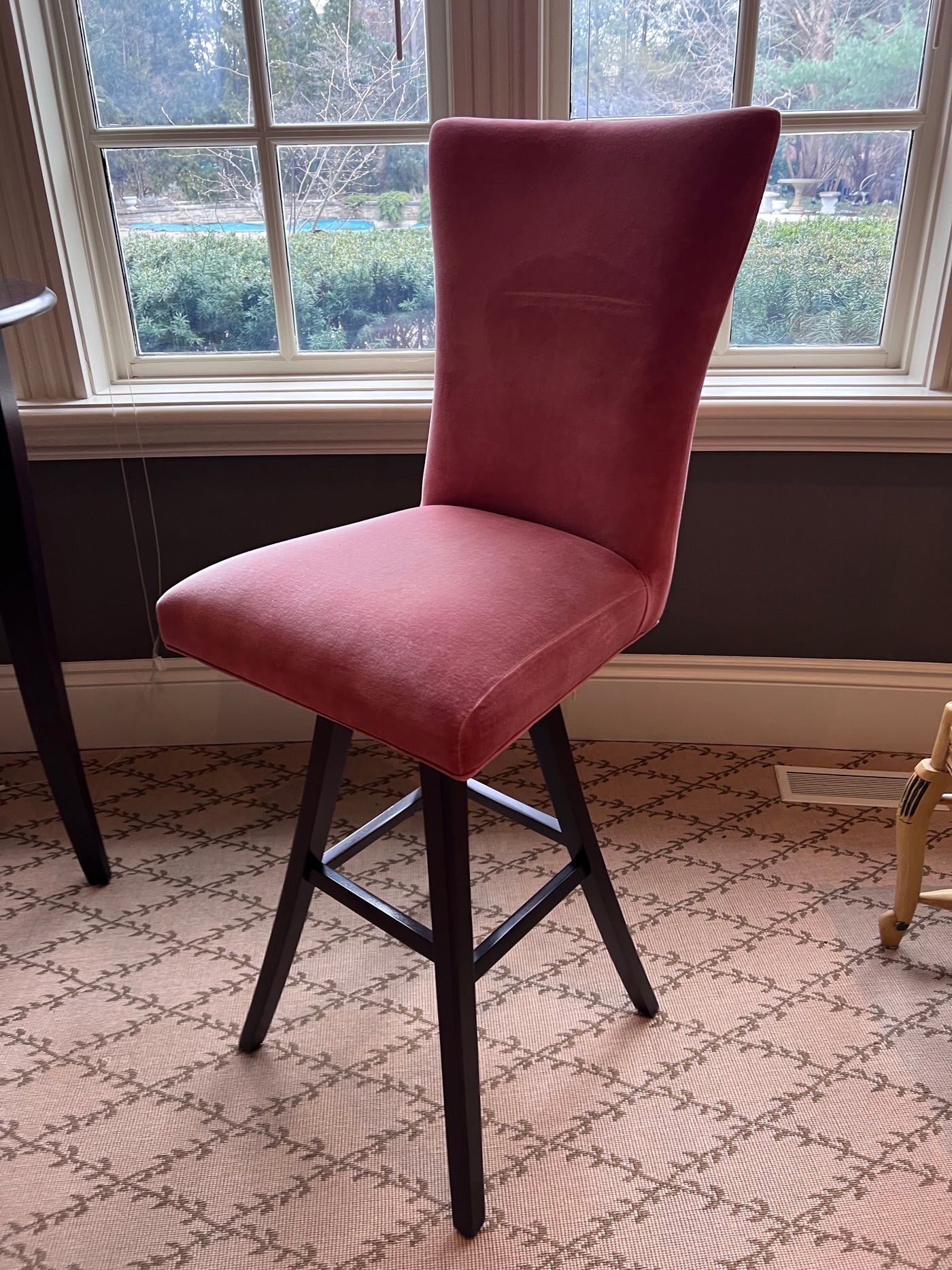 Bermex International Bar Height Table Suede Bar Stools