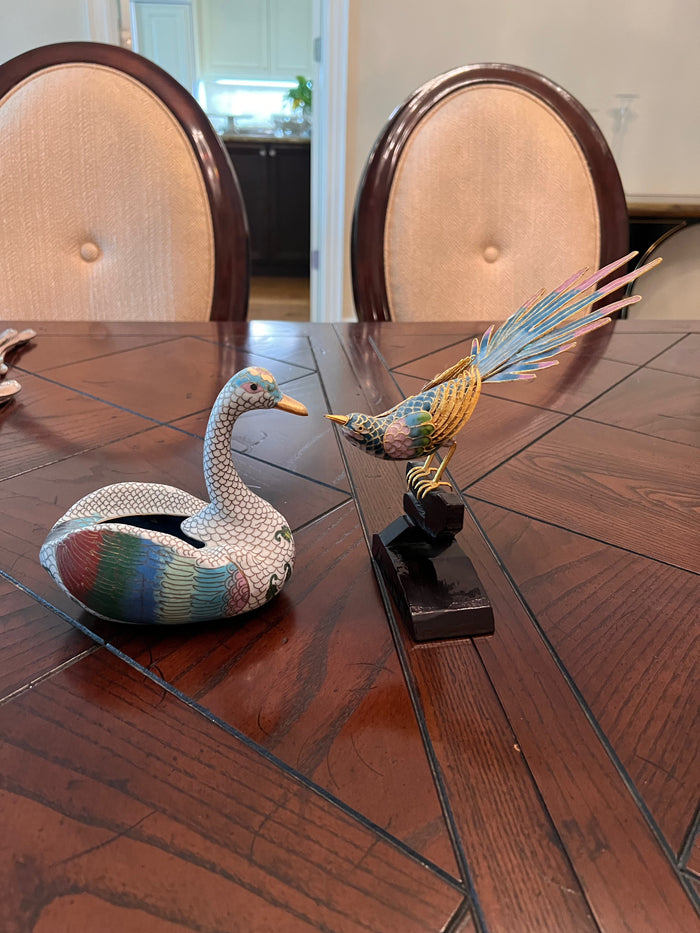 2 Cloisonne Birds Lot