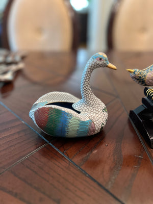 2 Cloisonne Birds Lot