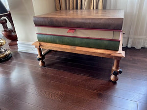 'Works of Shakespeare' Leather Books Side Table w/1 Drawer