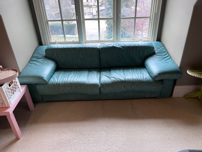Green Leather Sofa