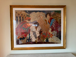 Limited Edition Signed & Numbered "Masquerade" Print by Roy Fairchild-Woodard- 61.5" x 49.25"