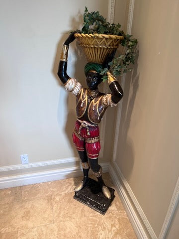 Large Painted Ceramic Statue