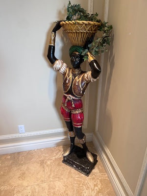 Large Painted Ceramic Statue