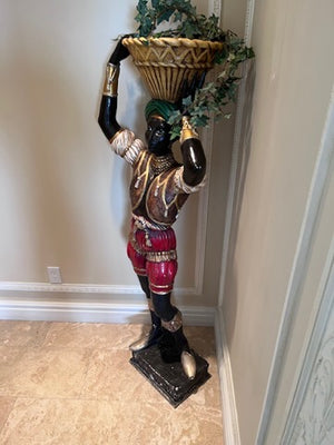Large Painted Ceramic Statue