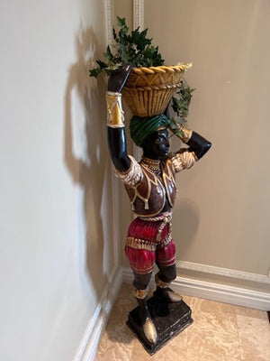 Large Painted Ceramic Statue