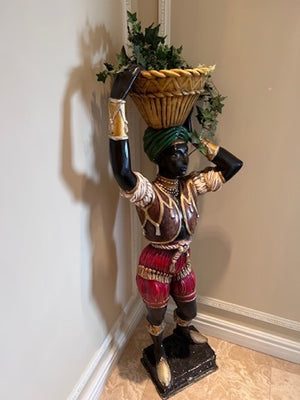 Large Painted Ceramic Statue