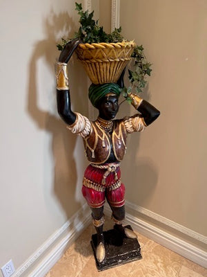 Large Painted Ceramic Statue