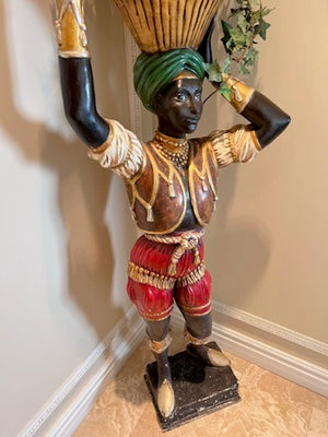 Large Painted Ceramic Statue