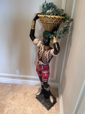 Large Painted Ceramic Statue