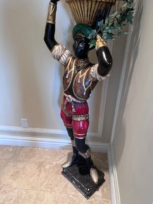 Large Painted Ceramic Statue