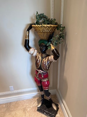 Large Painted Ceramic Statue