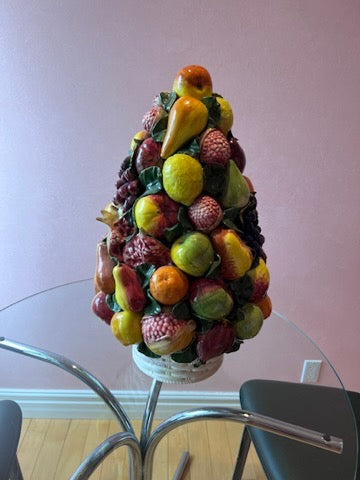 Italian Ceramic Fruit Sculpture