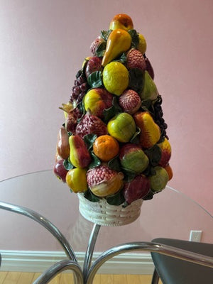 Italian Ceramic Fruit Sculpture