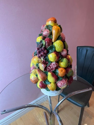 Italian Ceramic Fruit Sculpture