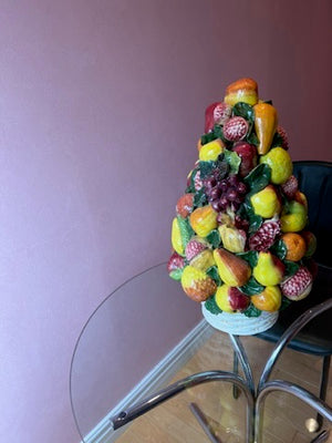 Italian Ceramic Fruit Sculpture