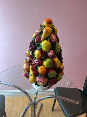 Italian Ceramic Fruit Sculpture