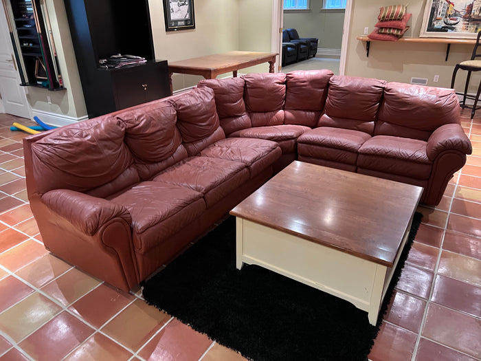 Elran Leather Sectional Sofa