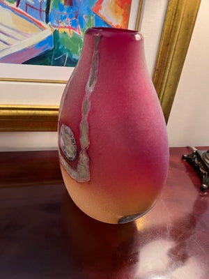 Barbini Murano Red Glass Vase