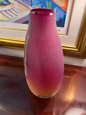 Barbini Murano Red Glass Vase